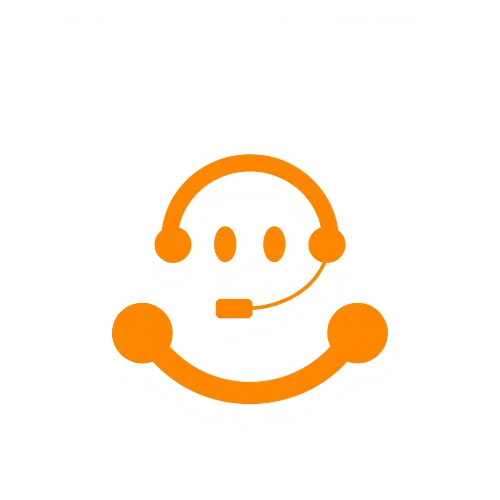 Headset icon for customer support
